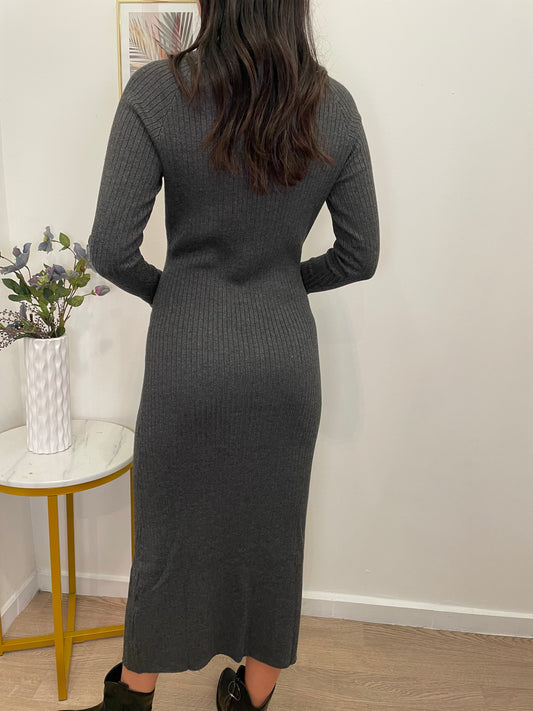 Abito in maglia coste
