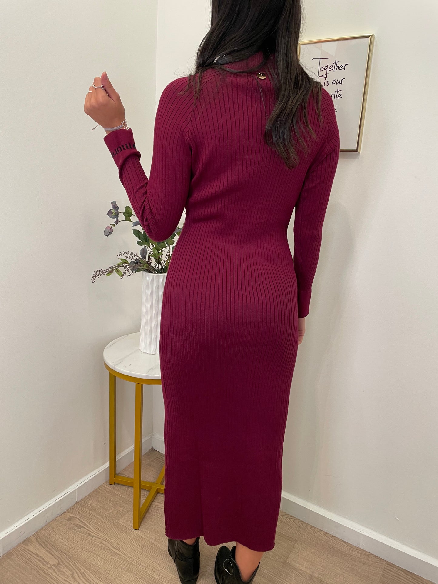 Abito in maglia coste