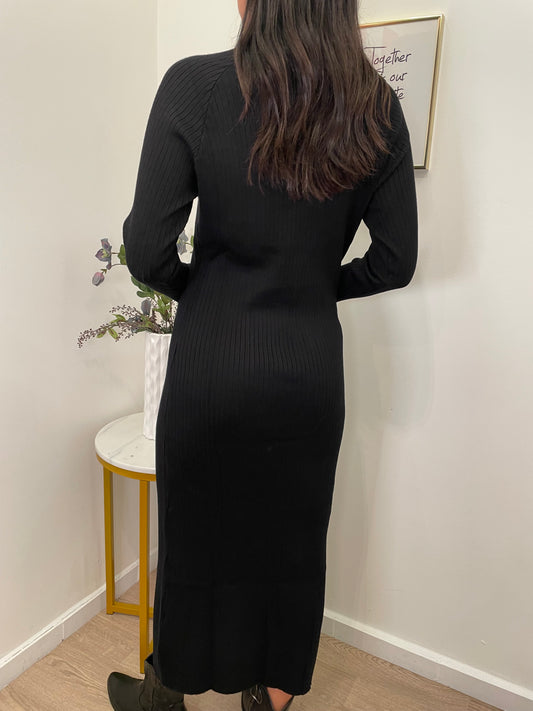 Abito in maglia coste