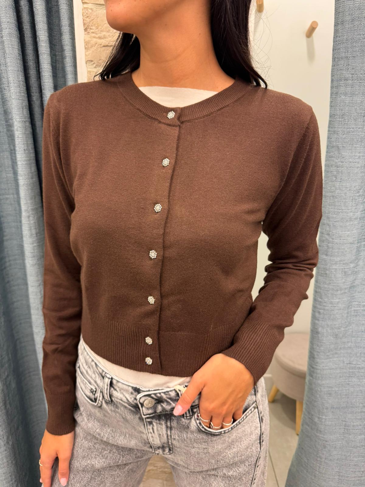 Cardigan bottoncini gioiello
