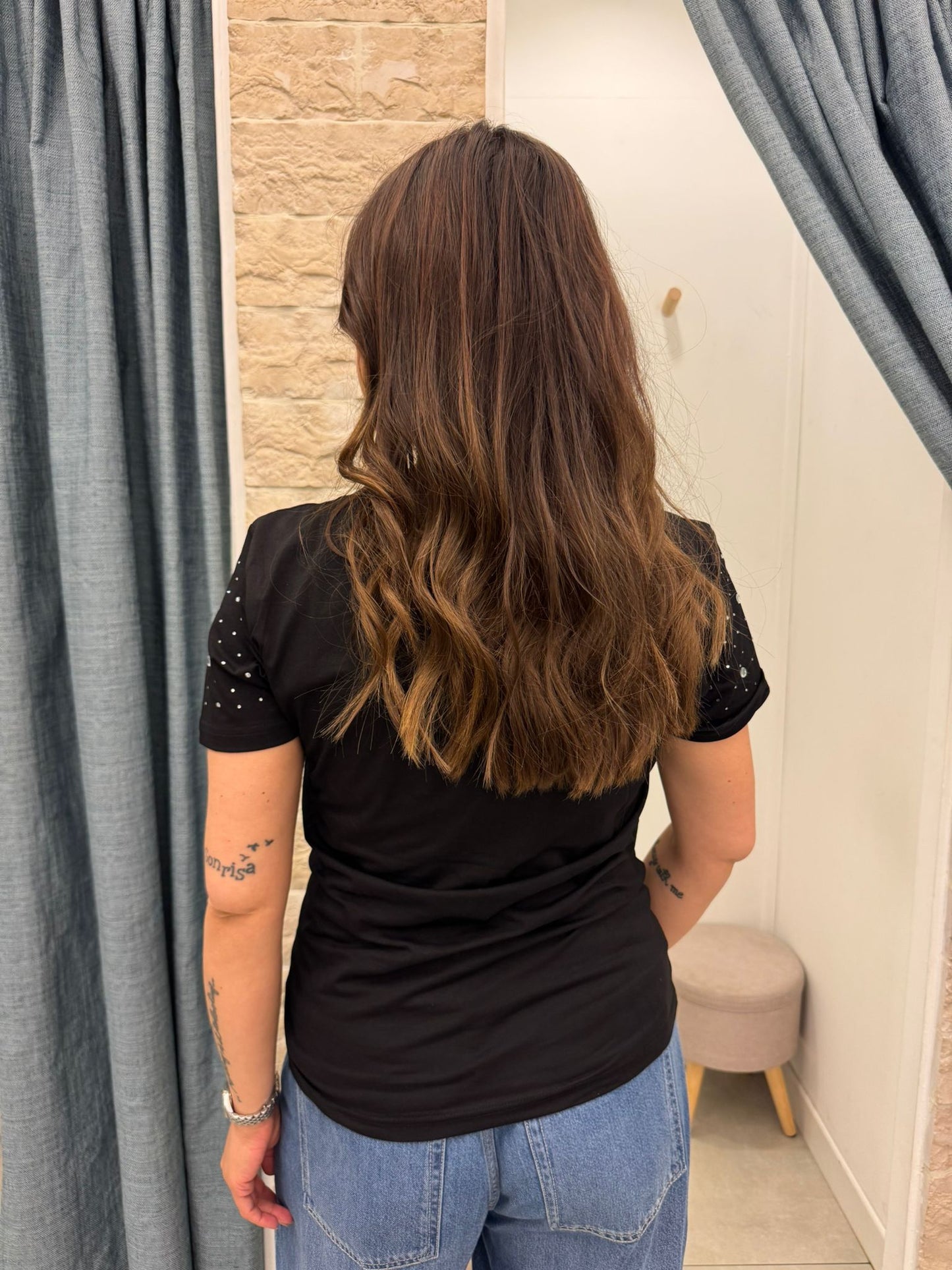 T-shirt brillo nero