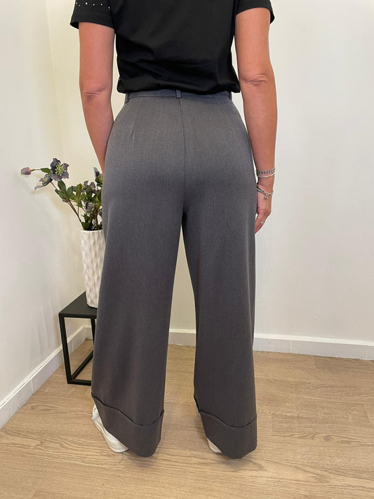 Pantalone risvolto antracite