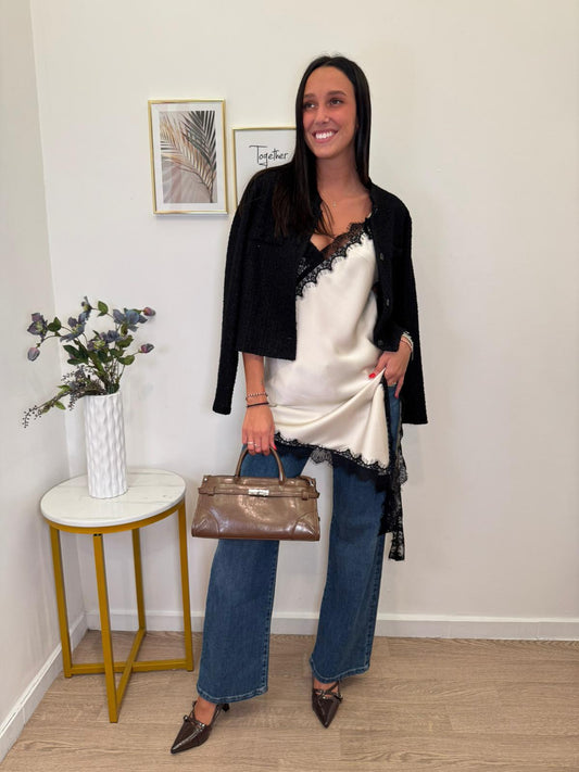 Abito lingerie panna