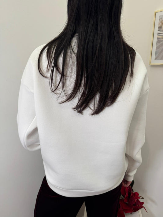 Felpa fiocco paillettes