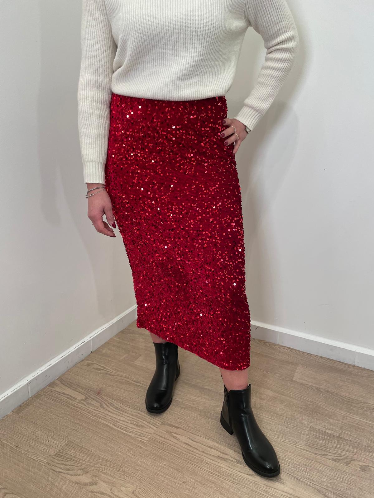 Lounghette paillettes rossa