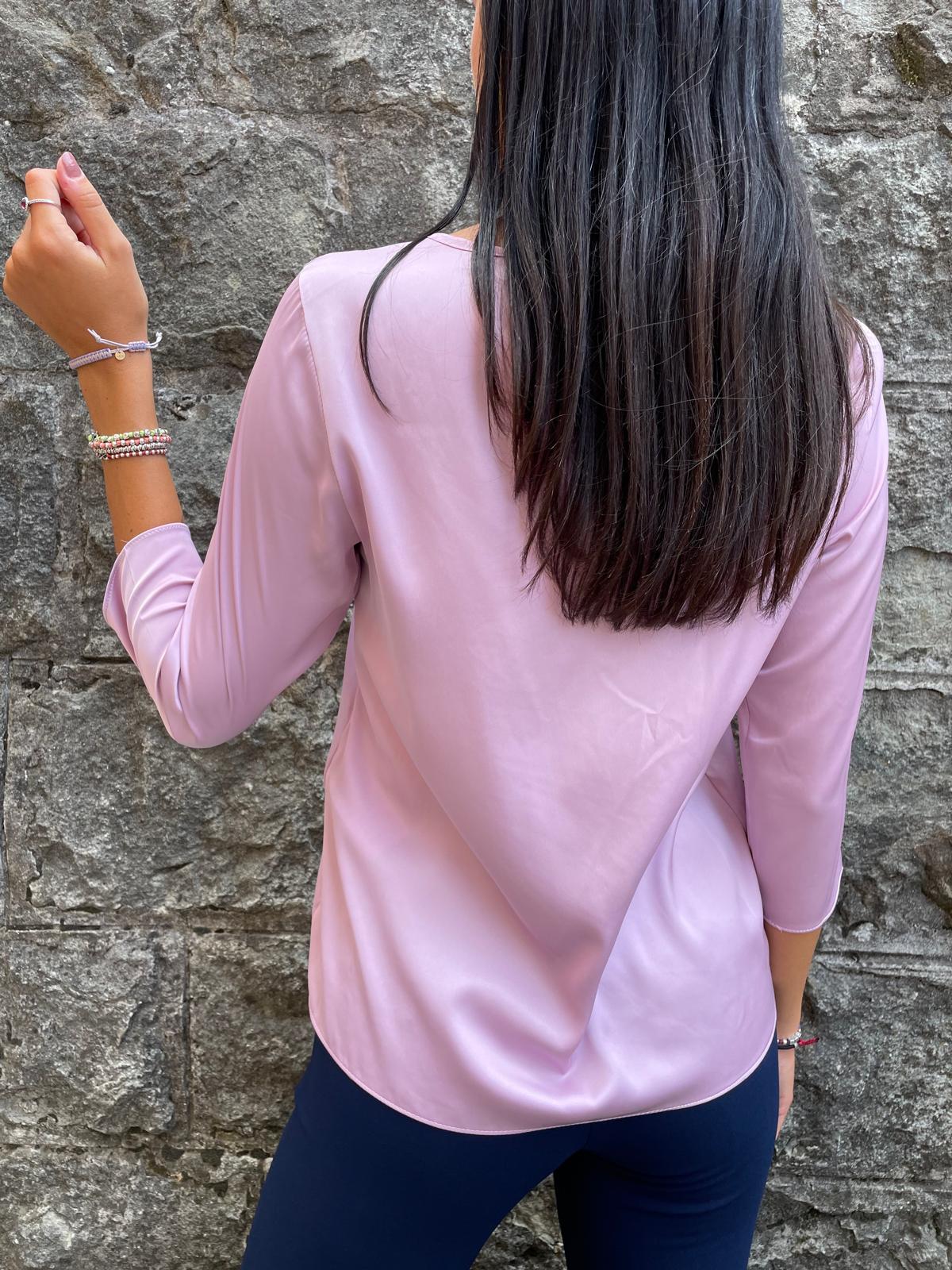 Blusa manica 3/4 malva