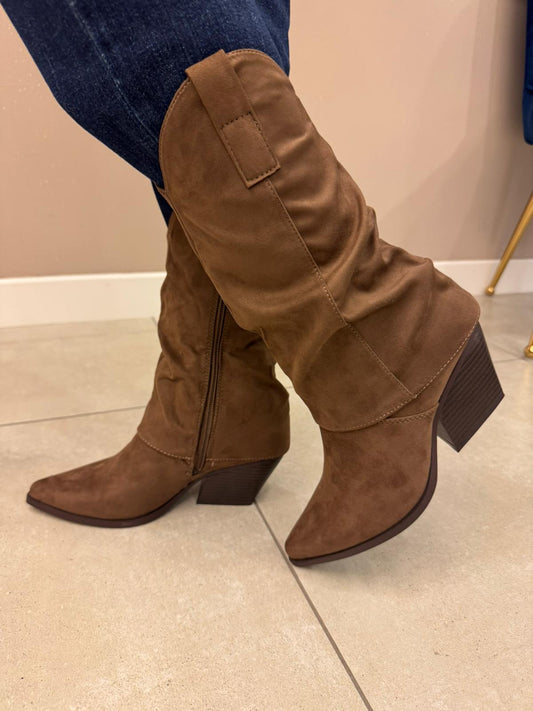 Texano arricciato camoscio