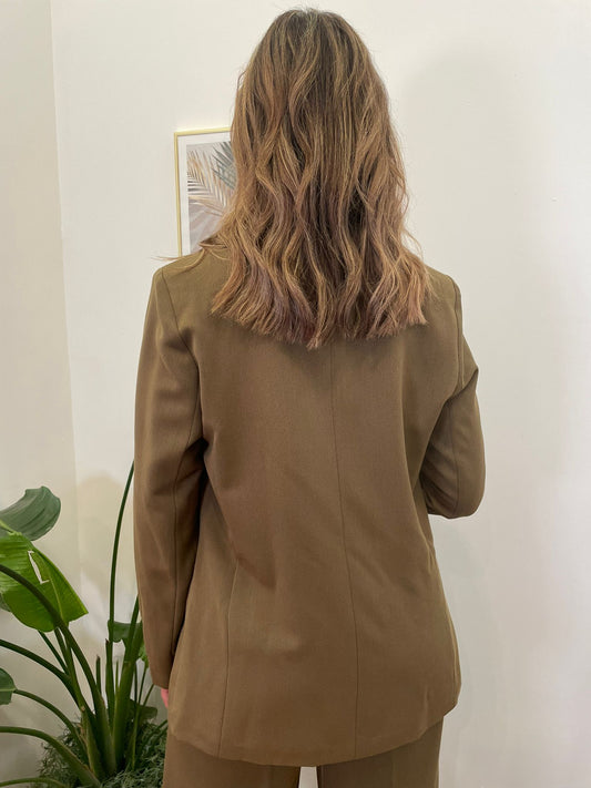 Giacca monopetto verde oliva