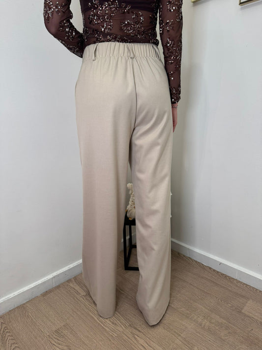 Pantalone dritto panna