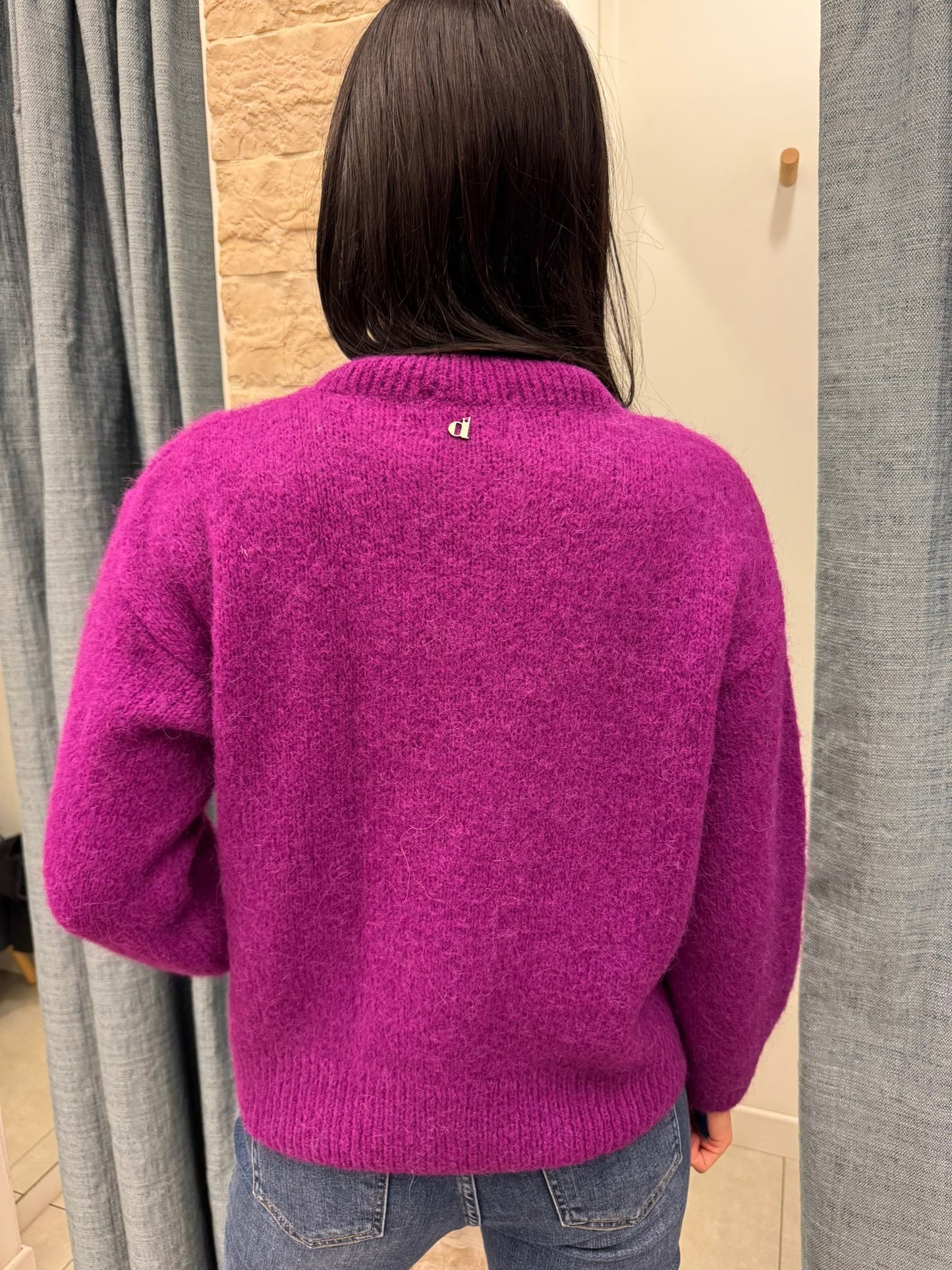 Maglione mohair treccia