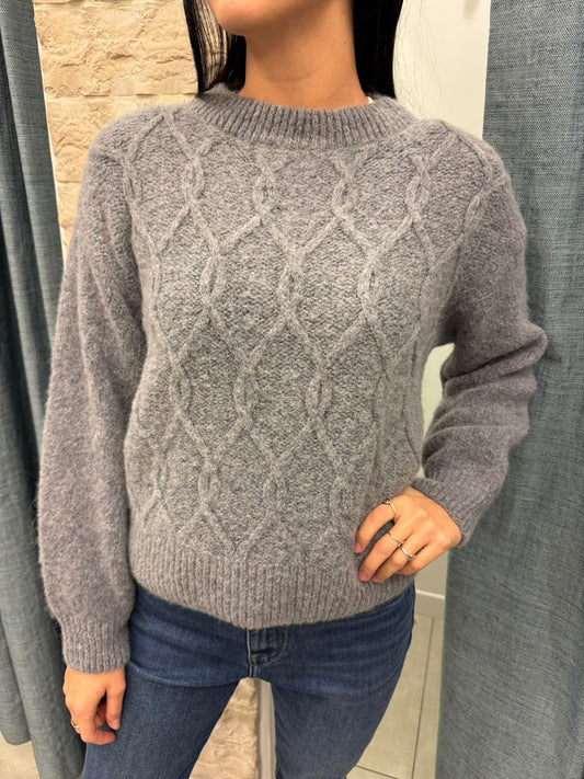 Maglione mohair treccia