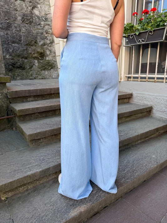 Pantalone effetto denim
