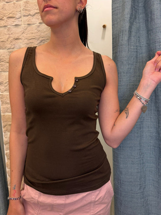 Canotta bottoncini - 5 colori