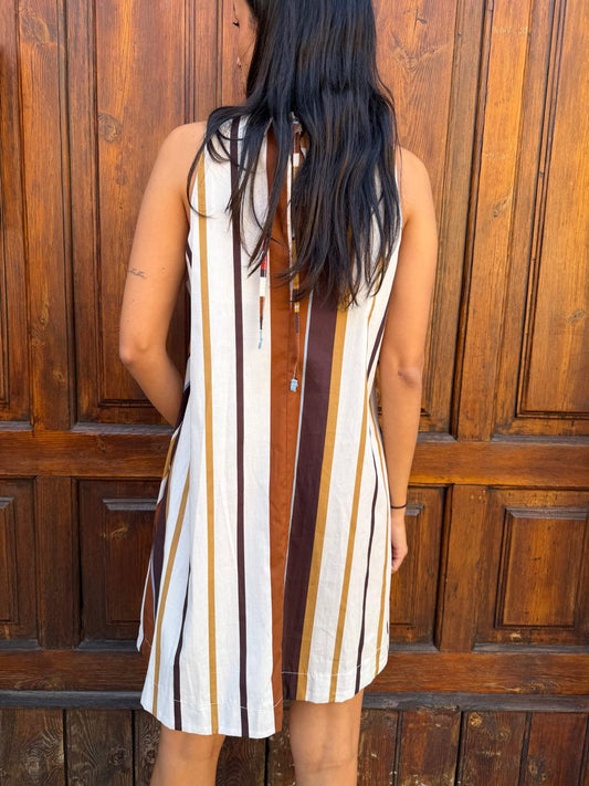 Abito cotton righe