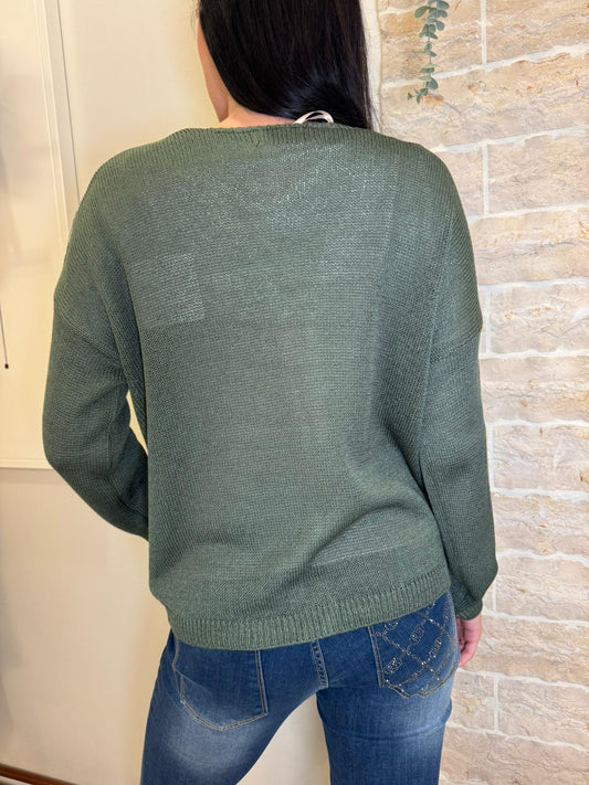 Cardigan bottoni oro -più colori-