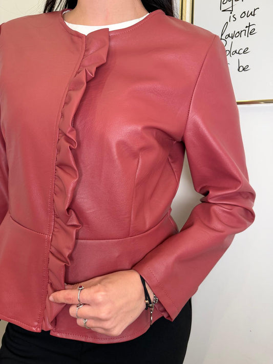 Giacchino ecopelle rouges