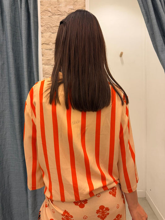 Camicia righe arancio