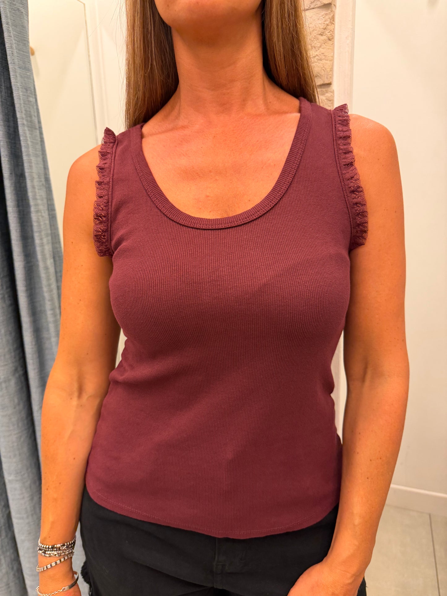 Canotte coste pizzo - 3 colori