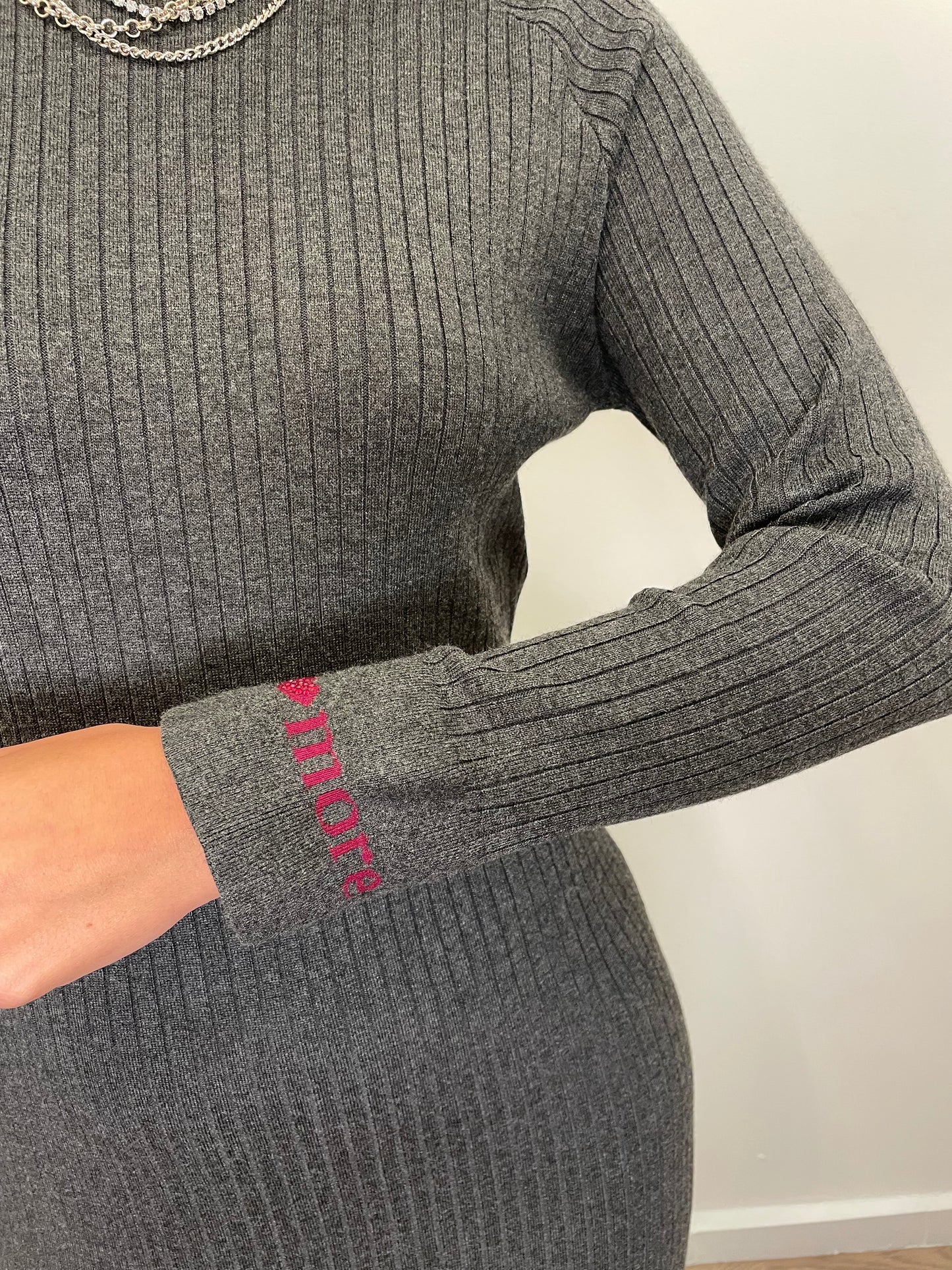Abito in maglia coste