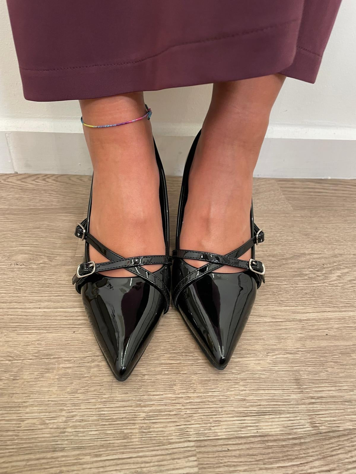 Décolleté vernice nero