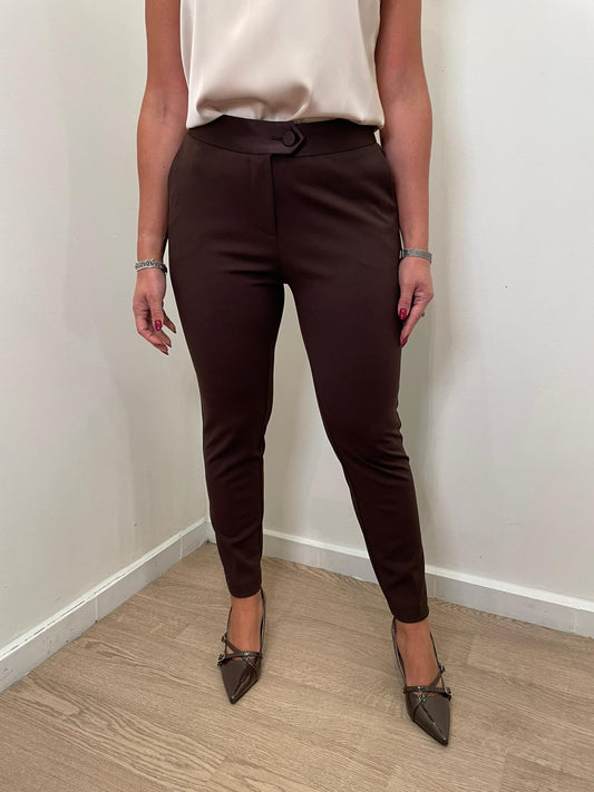 Pantalone rever raso moro