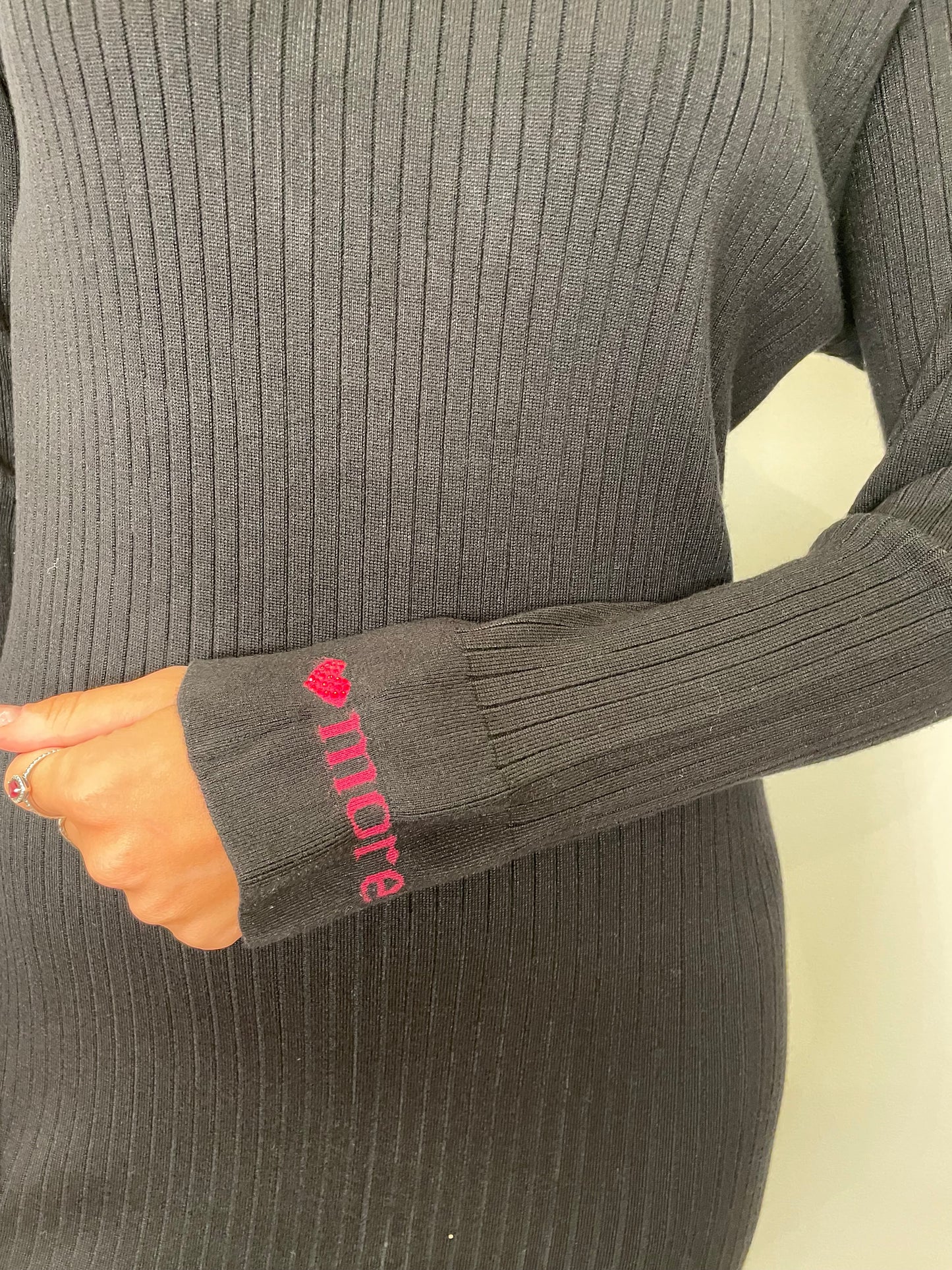 Abito in maglia coste