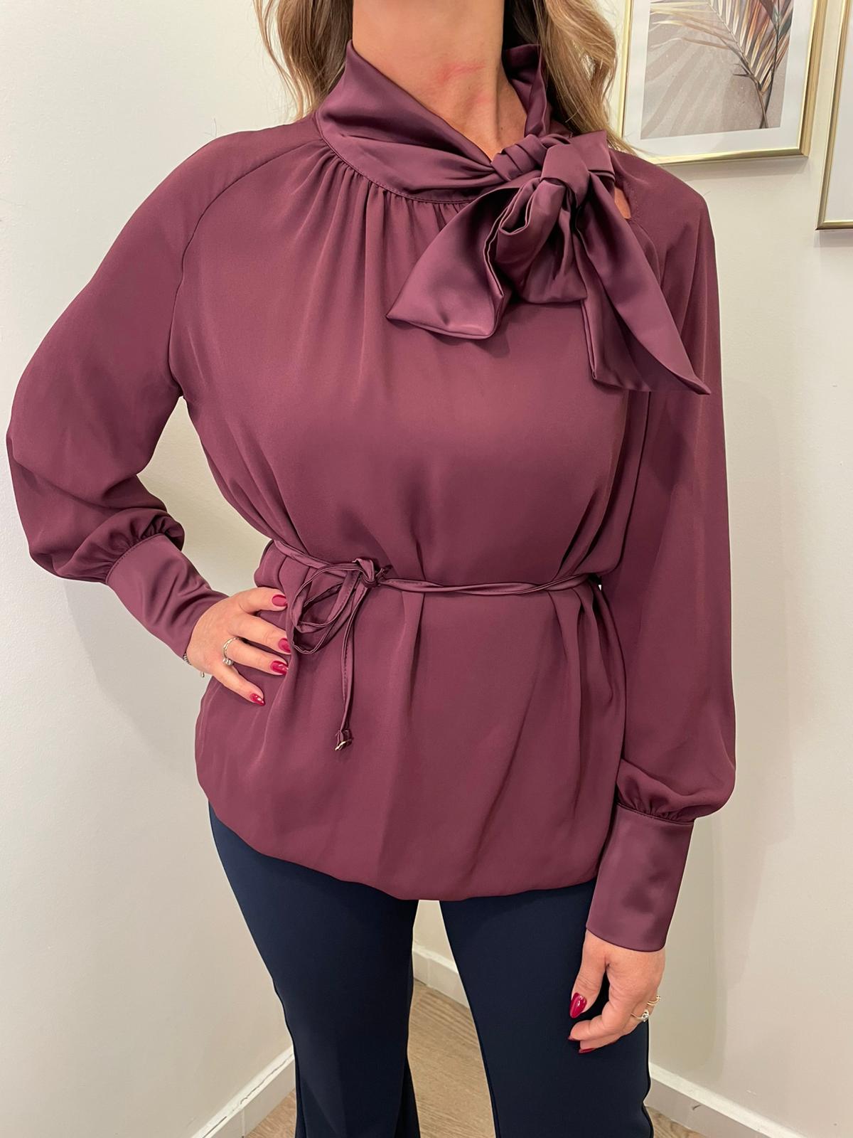 Blusa fiocco raso
