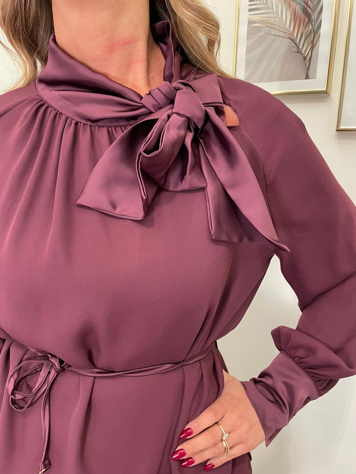 Blusa fiocco raso
