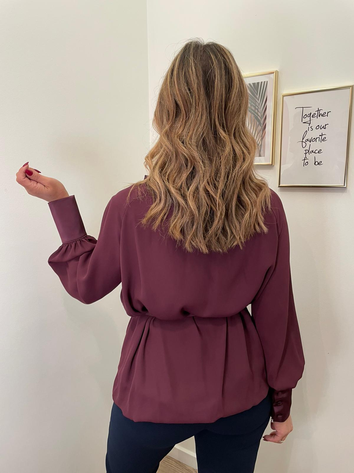 Blusa fiocco raso