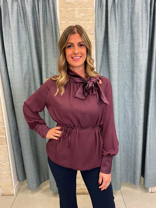 Blusa fiocco raso