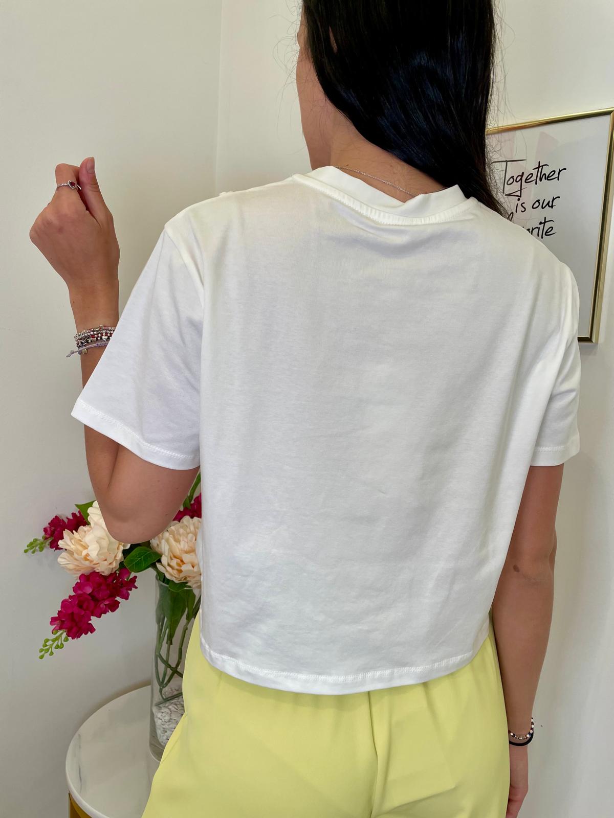 T-shirt top macramè
