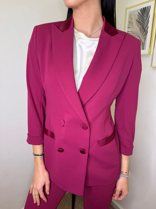 Giacca tailleur magenta