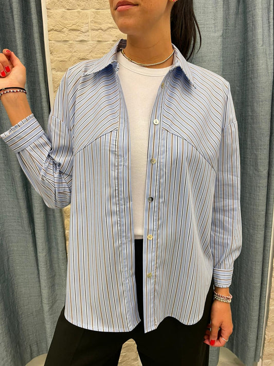 Camicia Over rigata