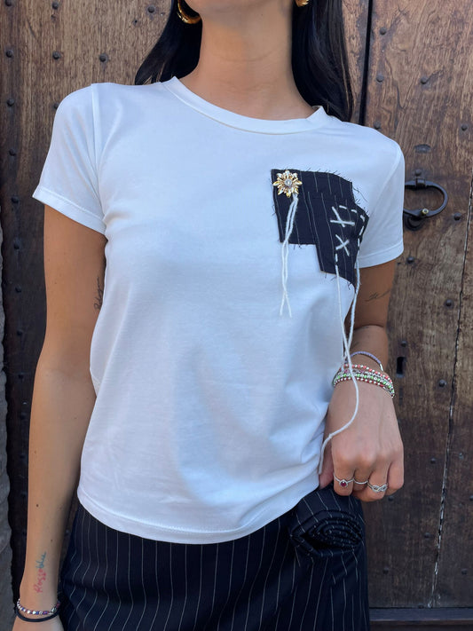 T-shirt taschino gessato