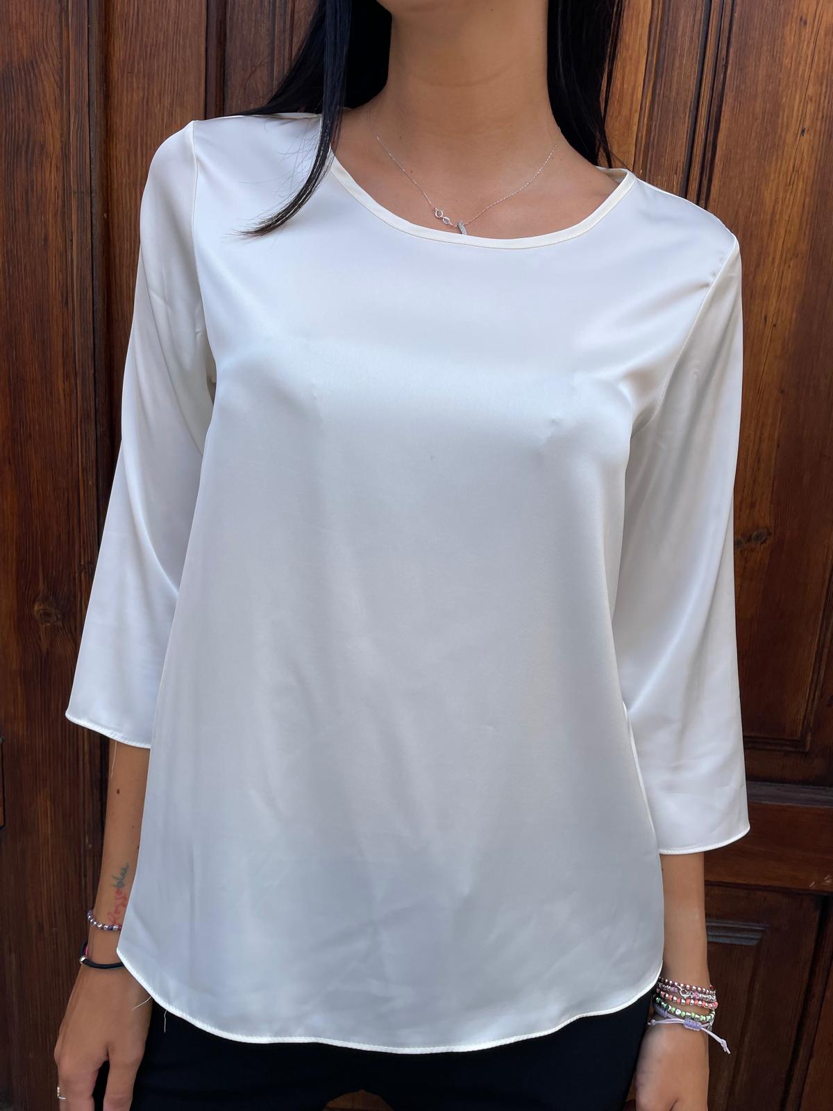 Blusa manica 3/4 panna