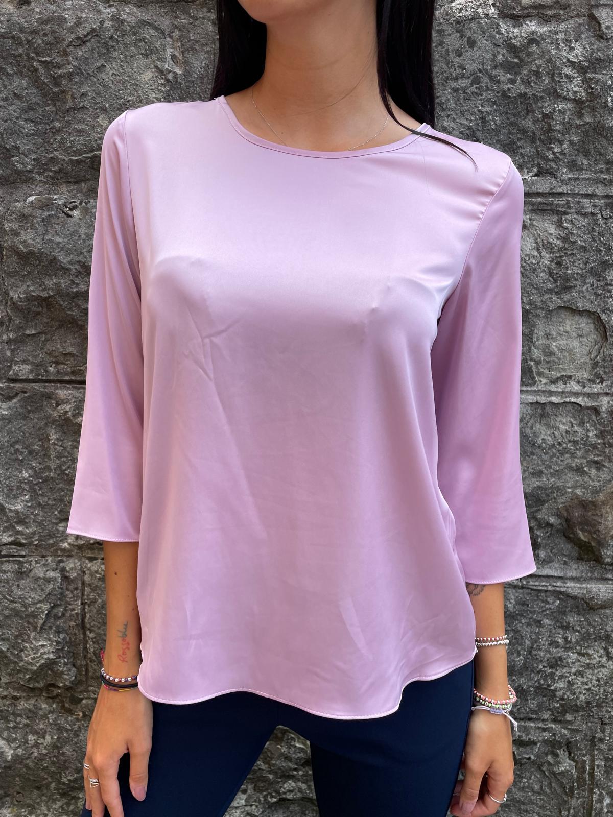 Blusa manica 3/4 malva