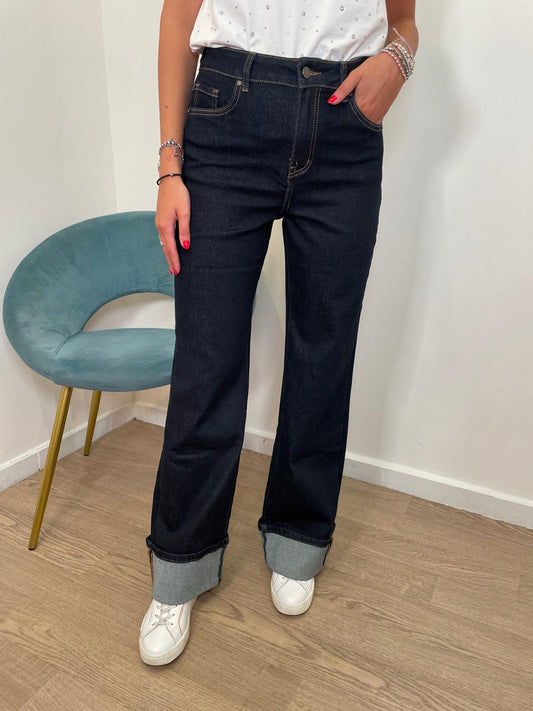 Jeans risvolto alto