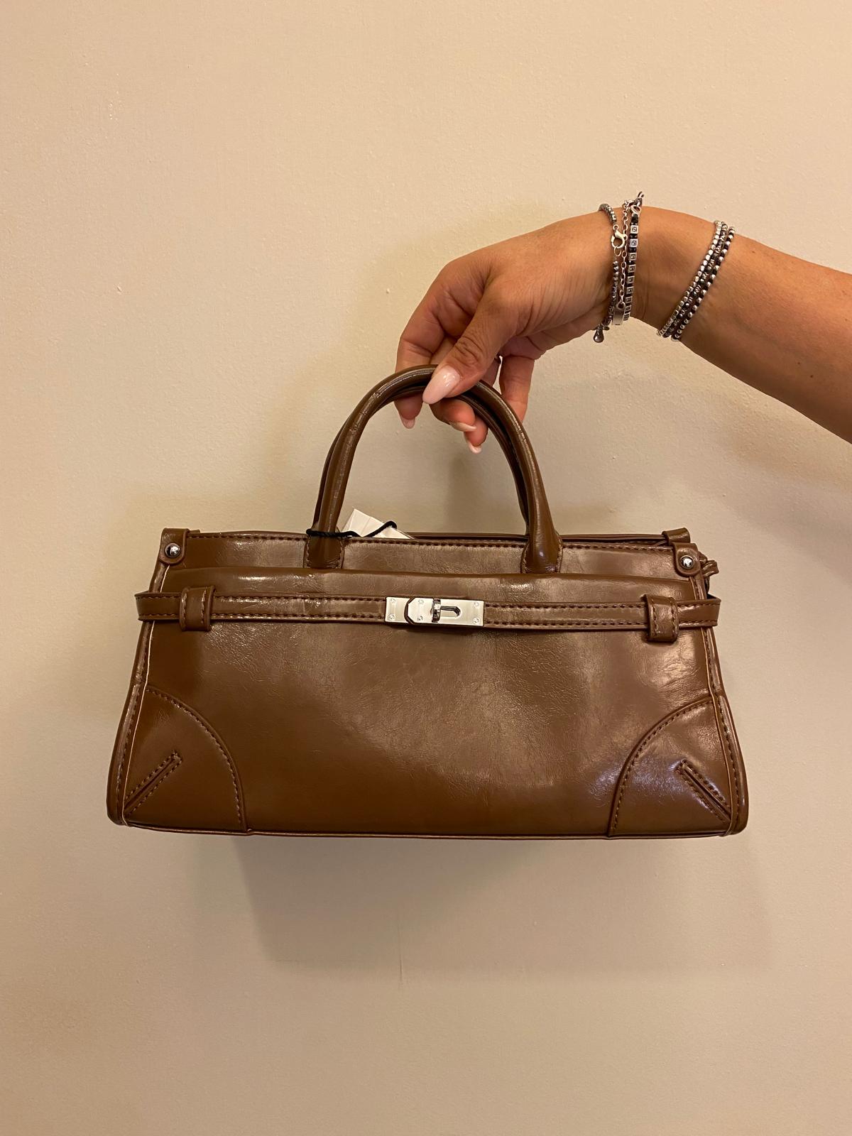 Borsa baguette taupè