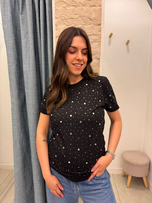 T-shirt brillo nero
