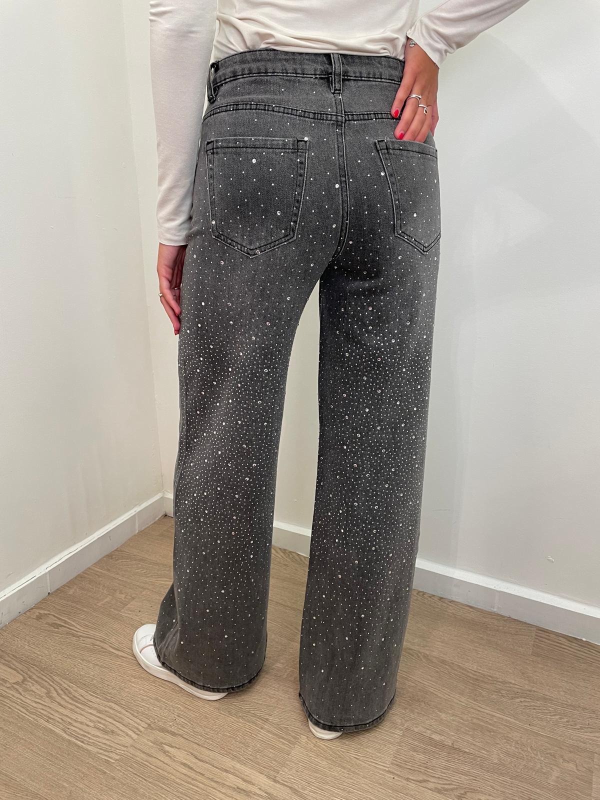 Jeans shine grigio