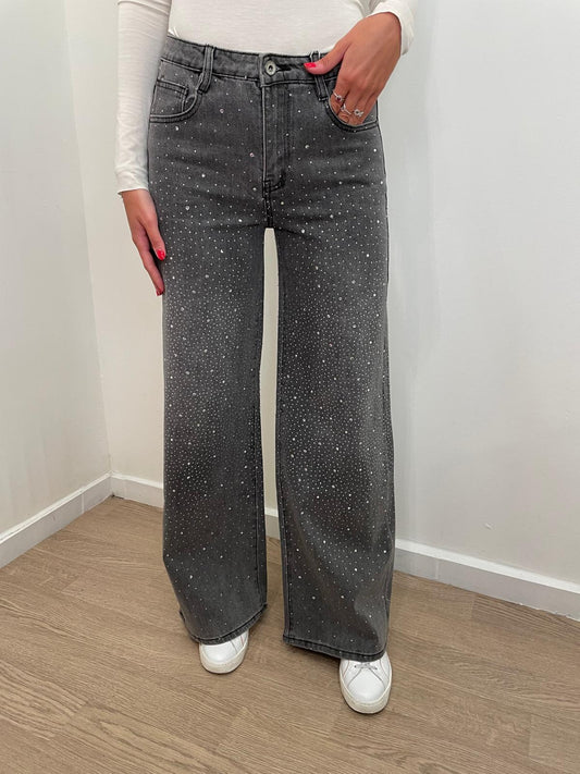 Jeans shine grigio