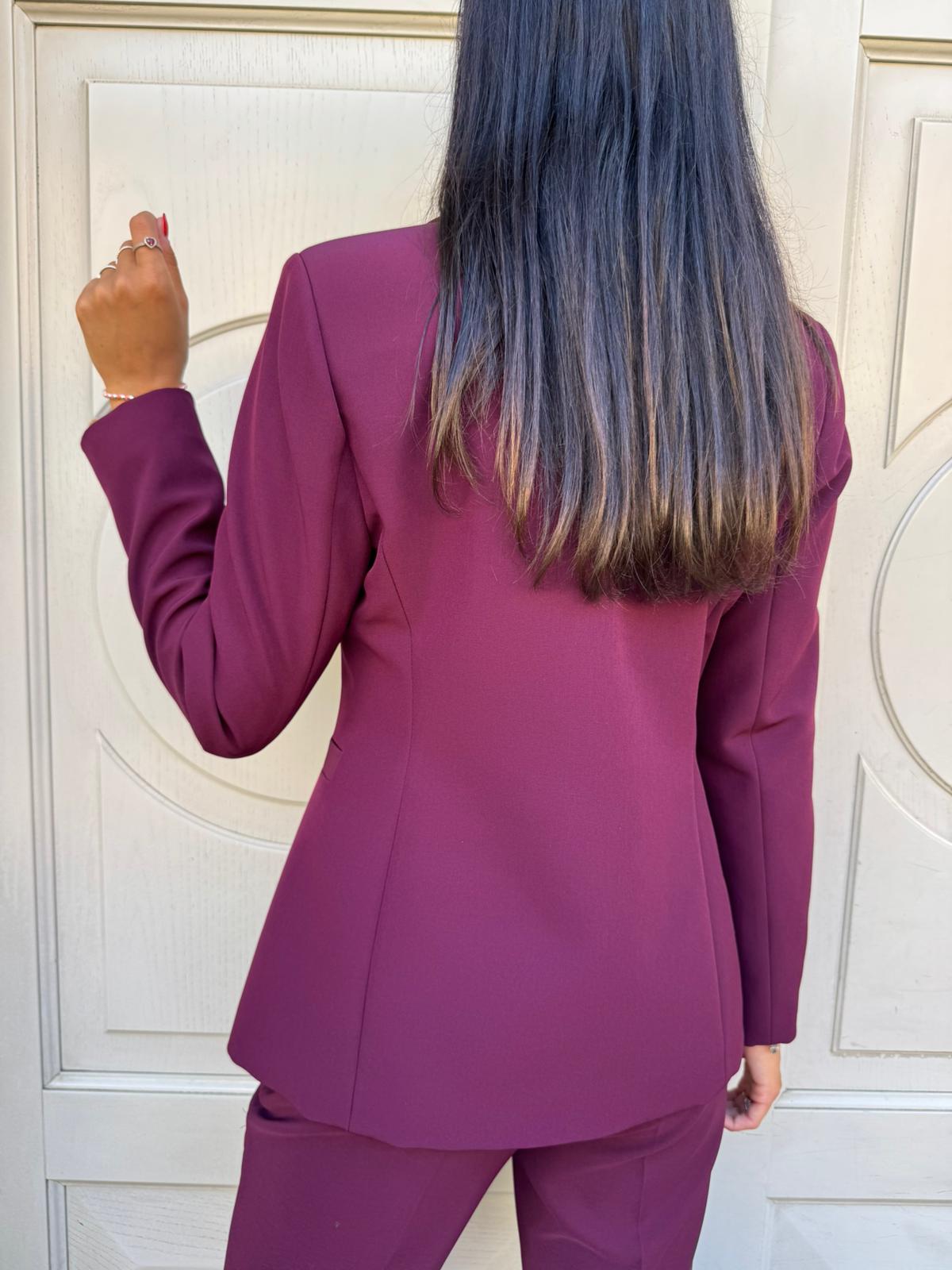 Blazer borgogna doppiopetto