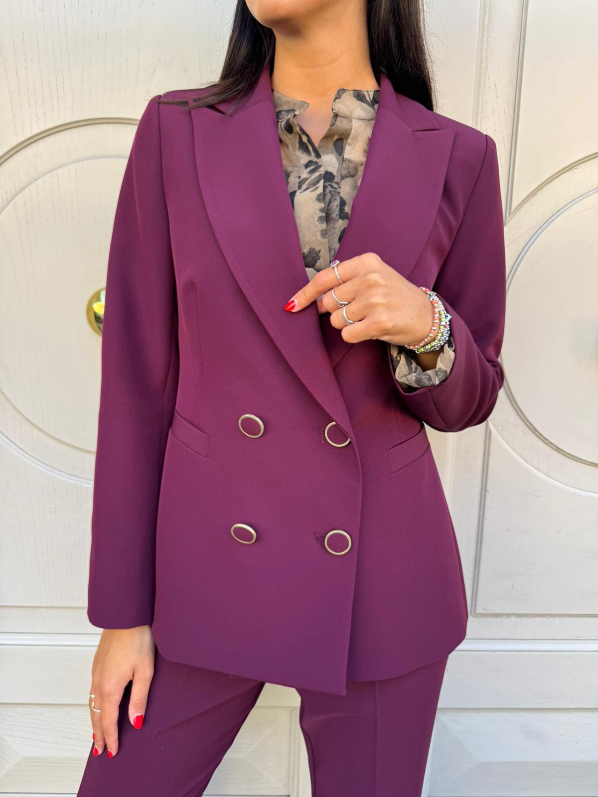 Blazer borgogna doppiopetto