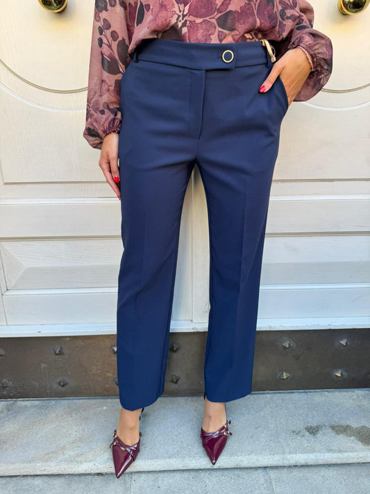 Pantalone dritto blu notte