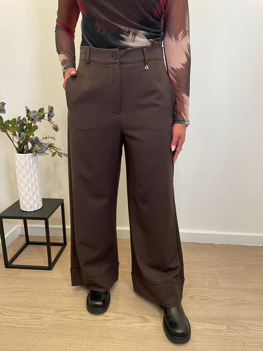 Pantalone risvolto cioccolato