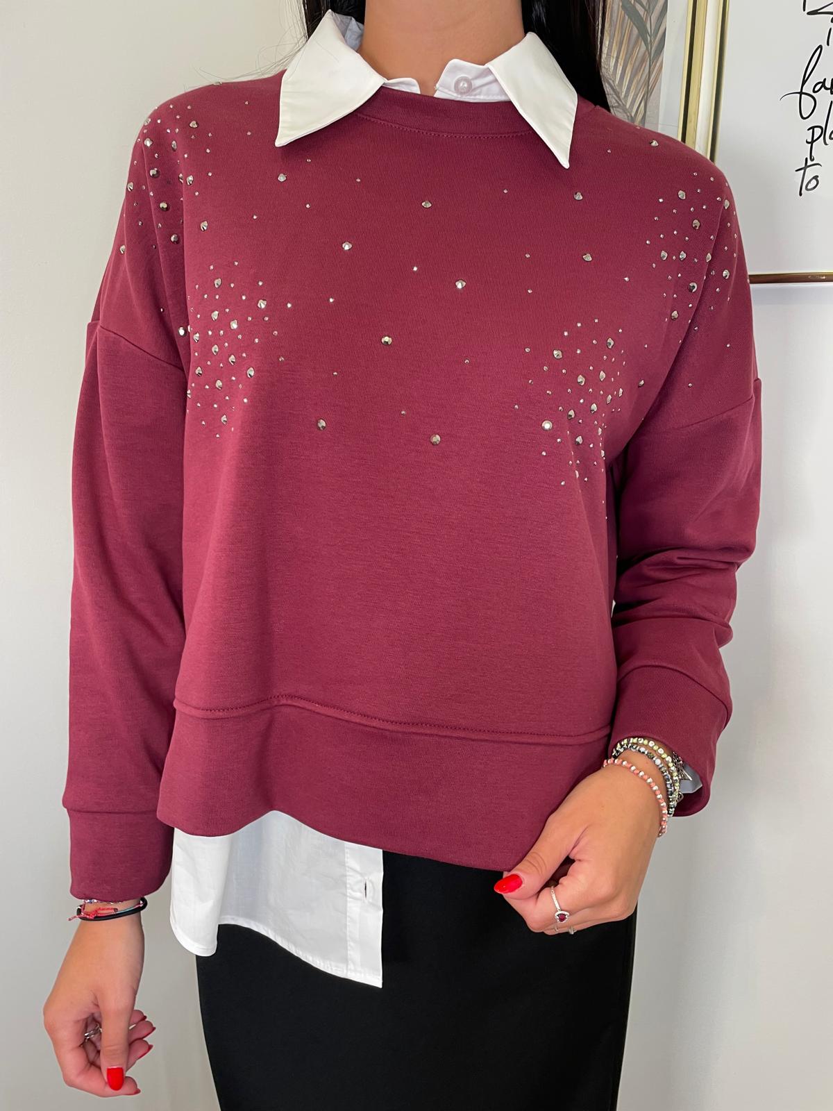 Felpa con strass