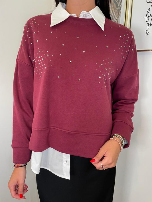 Felpa con strass