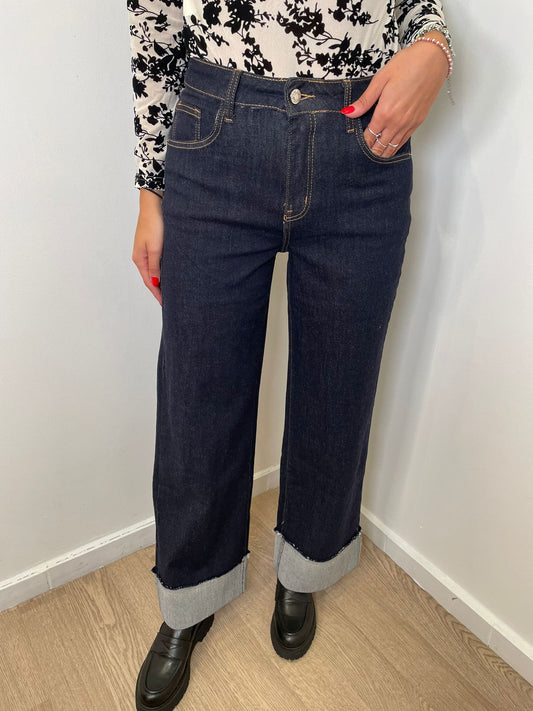 Jeans stretch risvolto