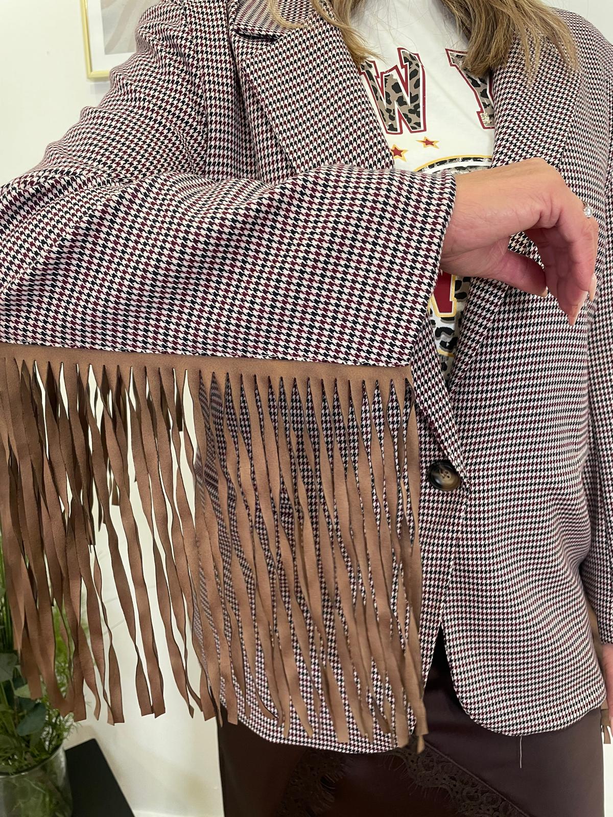 Blazer check frange