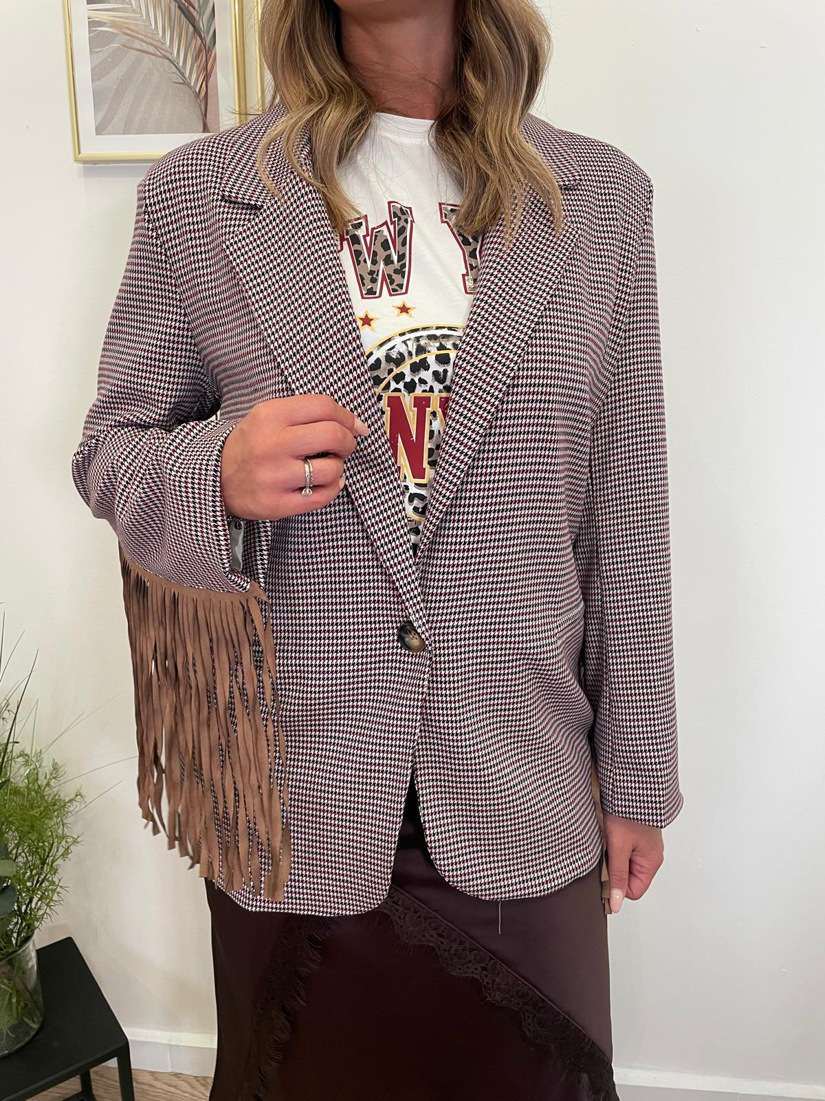 Blazer check frange